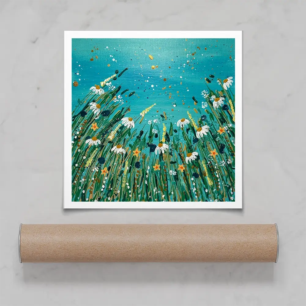 Floral Feast Square Art Print Floral Feast Square Art Print wall art product Emma LC Art