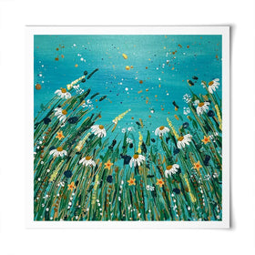 Floral Feast Square Art Print Floral Feast Square Art Print wall art product Emma LC Art