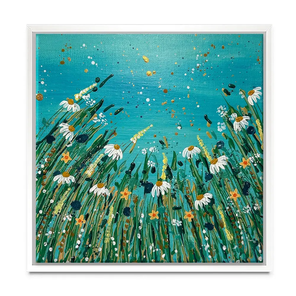 Floral Feast Square Canvas Print Floral Feast Square Canvas Print wall art product Emma LC Art