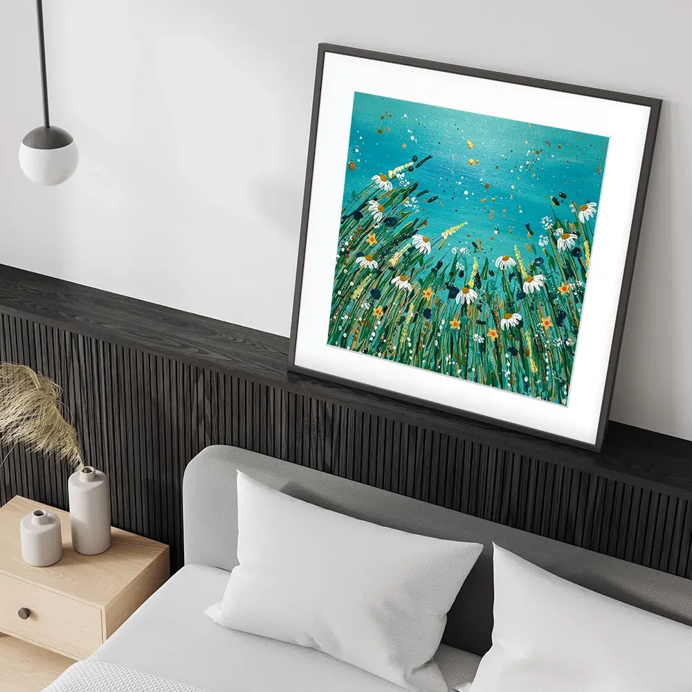 Floral Feast Square Framed Art Print Floral Feast Square Framed Art Print wall art product Emma LC Art