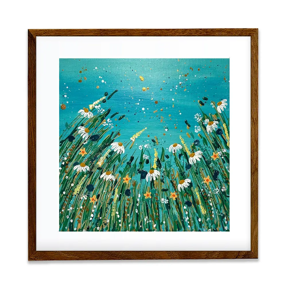 Floral Feast Square Framed Art Print Floral Feast Square Framed Art Print wall art product Emma LC Art