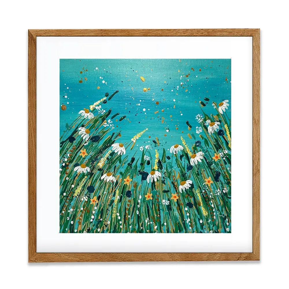 Floral Feast Square Framed Art Print Floral Feast Square Framed Art Print wall art product Emma LC Art
