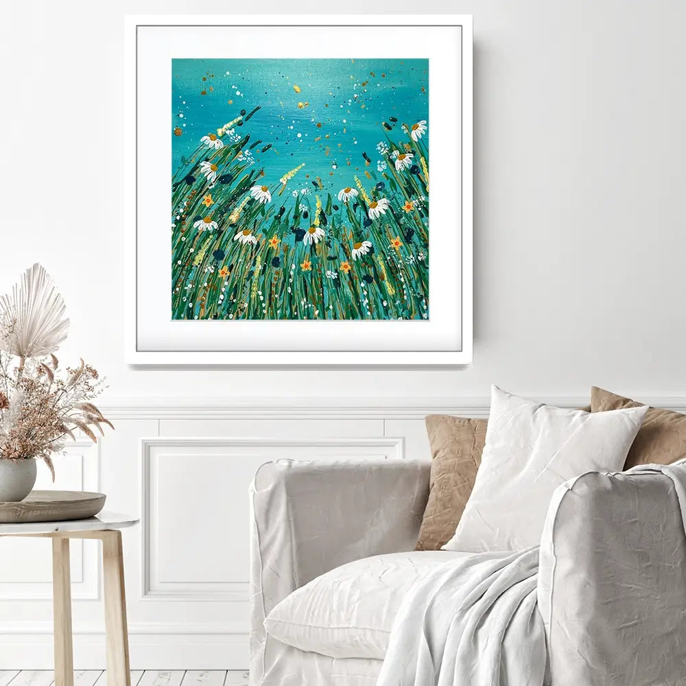 Floral Feast Square Framed Art Print Floral Feast Square Framed Art Print wall art product Emma LC Art