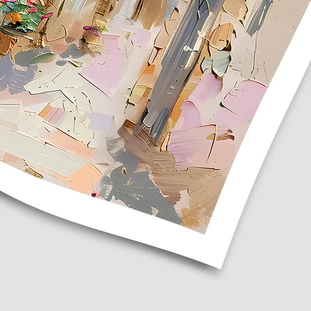 Floral Filled Streets Square Art Print Floral Filled Streets Square Art Print wall art product Elena Avanesova