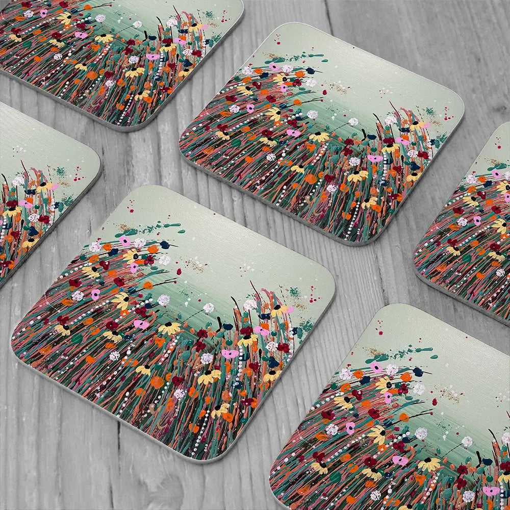 Floral Fresh Coaster Set Floral Fresh Coaster Set wall art product Emma LC Art