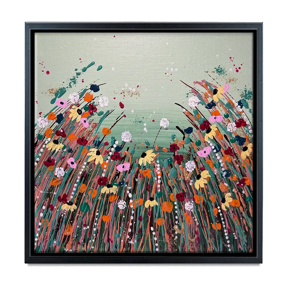 Floral Fresh Square Canvas Print Floral Fresh Square Canvas Print wall art product Emma LC Art