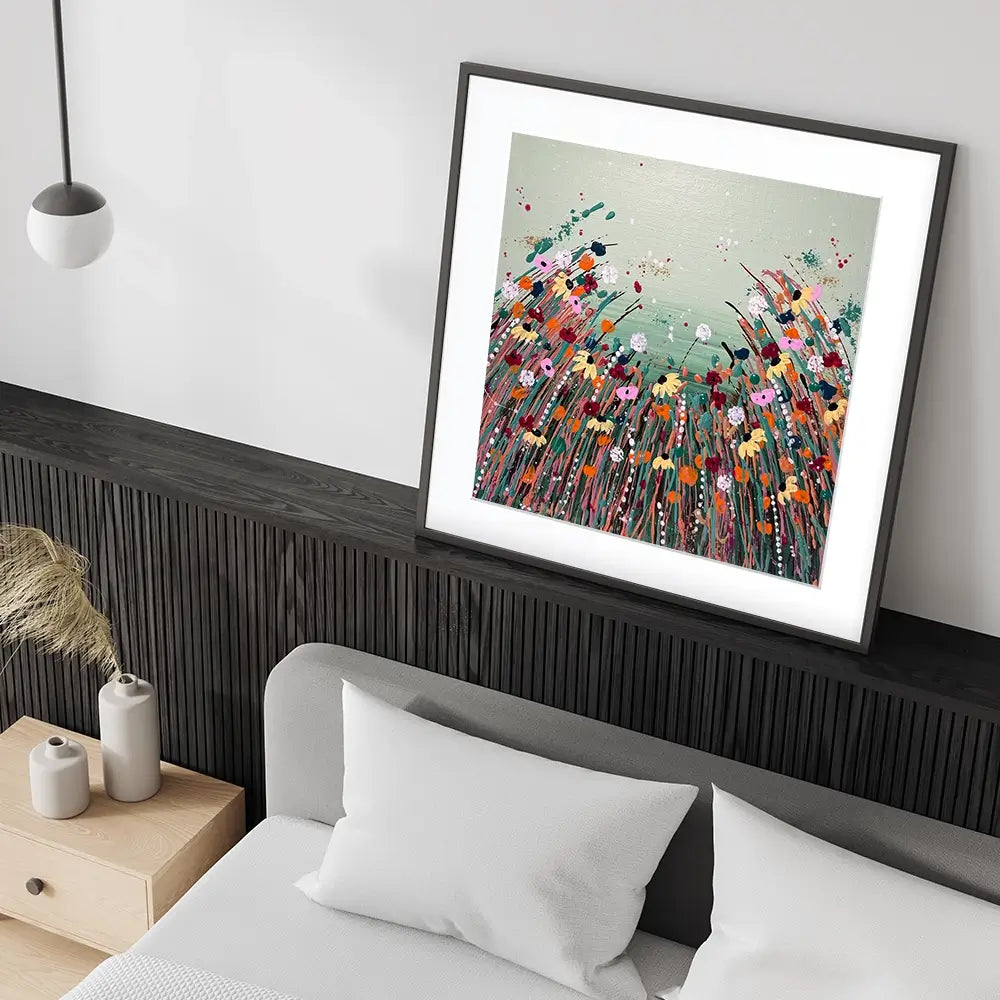 Floral Fresh Square Framed Art Print Floral Fresh Square Framed Art Print wall art product Emma LC Art