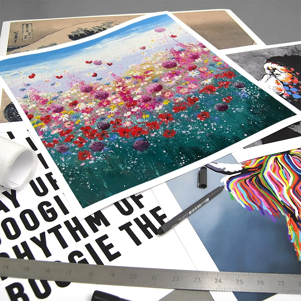 Floral Galore Square Art Print Floral Galore Square Art Print wall art product Laure Bury