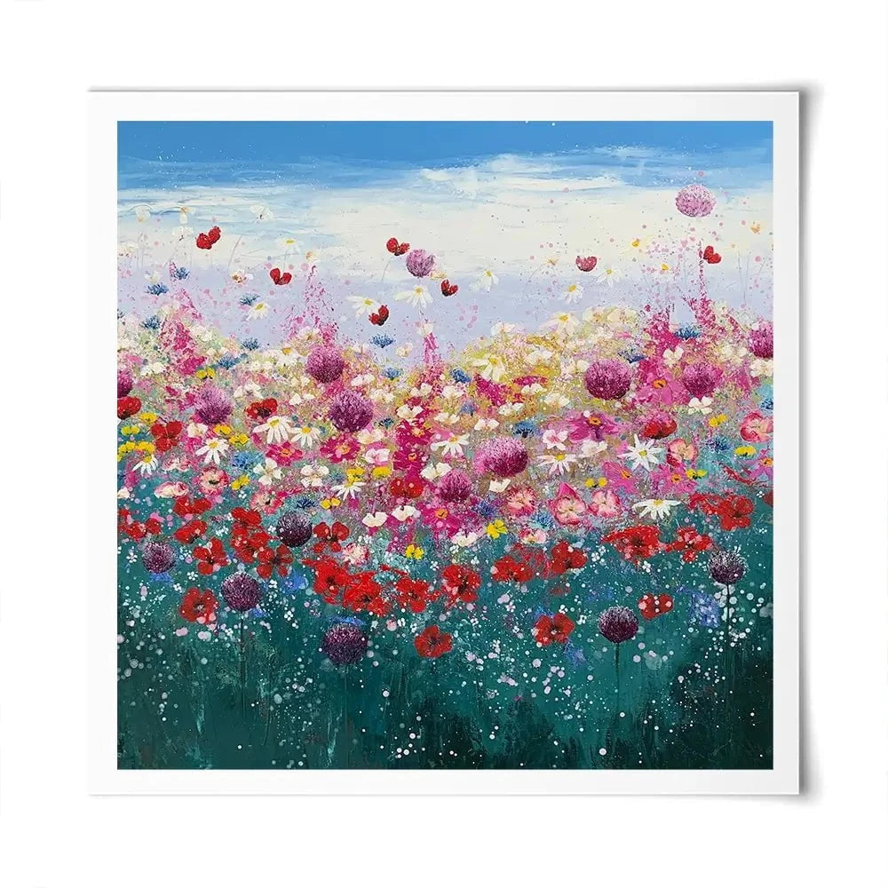 Floral Galore Square Art Print Floral Galore Square Art Print wall art product Laure Bury