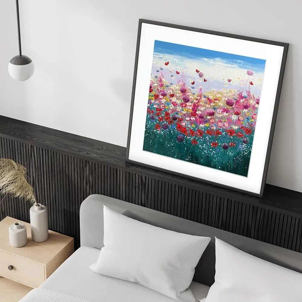 Floral Galore Square Framed Art Print Floral Galore Square Framed Art Print wall art product Laure Bury