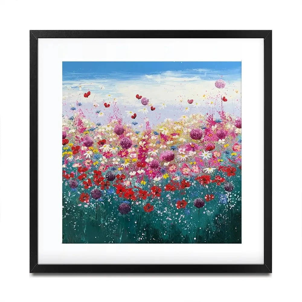 Floral Galore Square Framed Art Print Floral Galore Square Framed Art Print wall art product Laure Bury