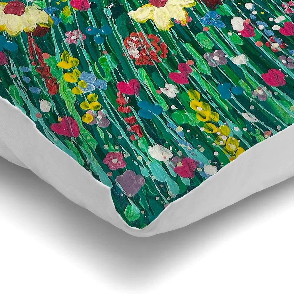 Floral Green Cushion Floral Green Cushion wall art product Emma LC Art