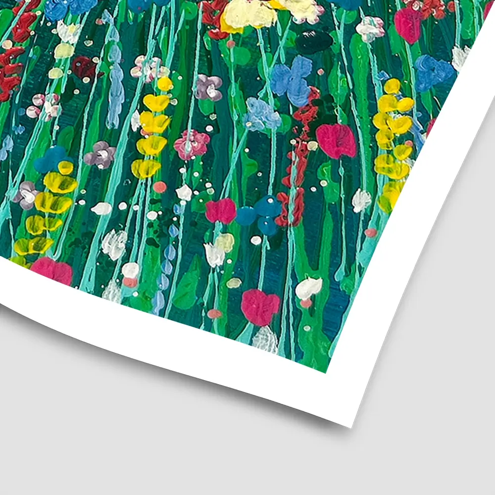 Floral Green Square Art Print Floral Green Square Art Print wall art product Emma LC Art