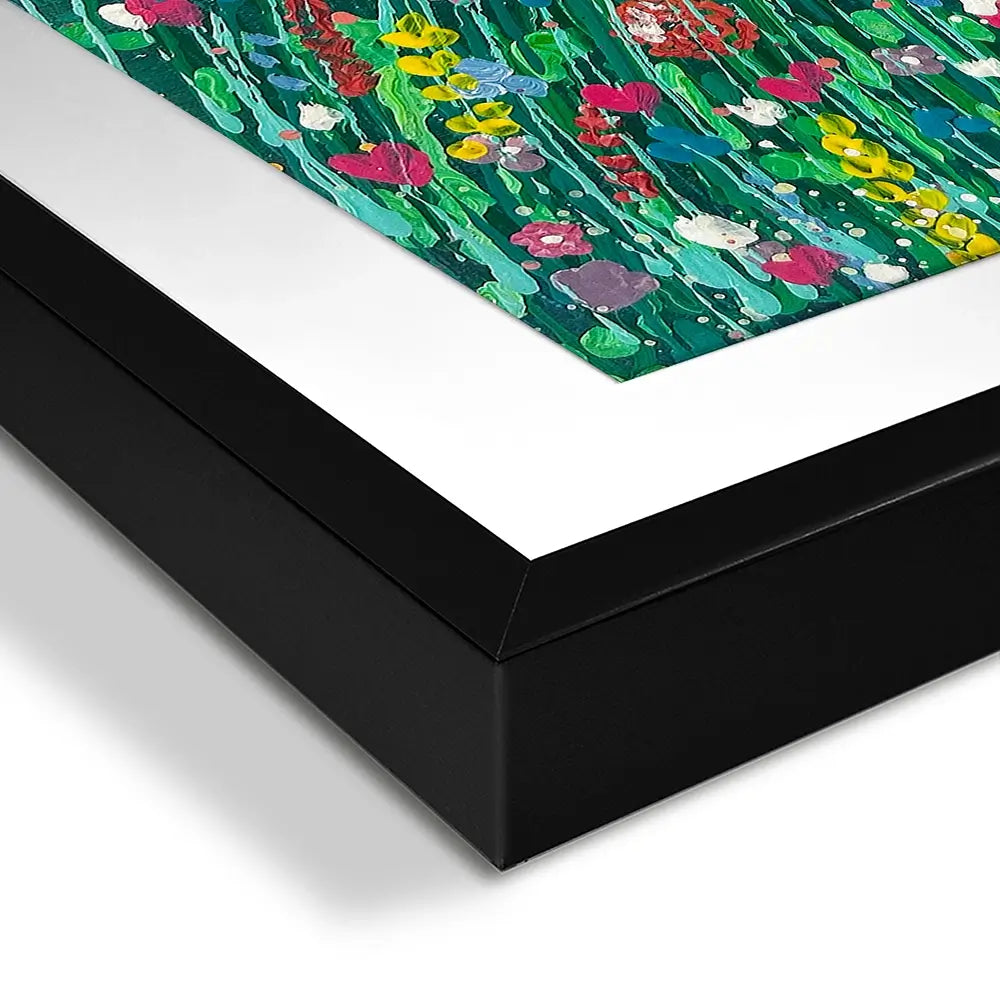 Floral Green Square Framed Art Print Floral Green Square Framed Art Print wall art product Emma LC Art