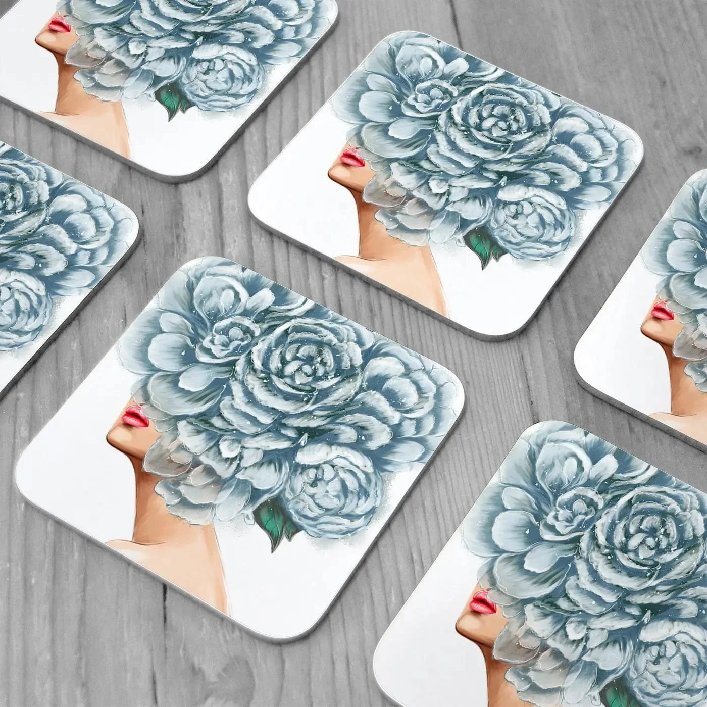 Floral Head Coaster Set Rainbow Soul Tree Coaster Set | Rainbow Soul Tree Art Coasters wall art product O.Tyshchenko / Shutterstock