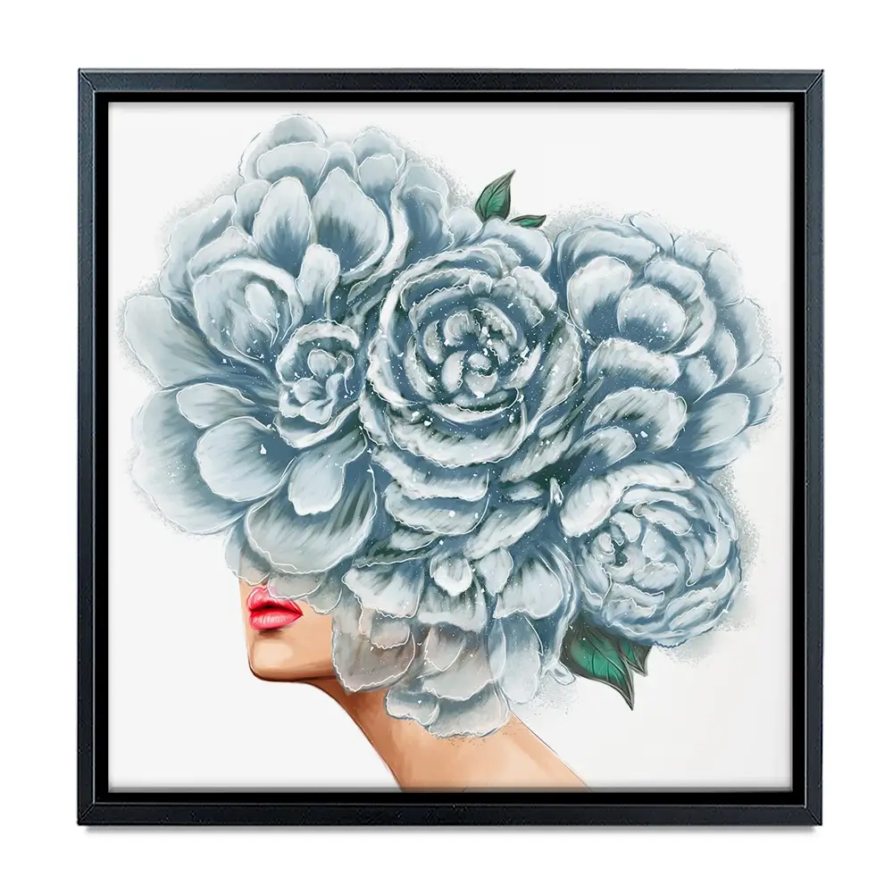 Floral Head Square Canvas Print Floral Head Square Canvas Print wall art product O.Tyshchenko / Shutterstock