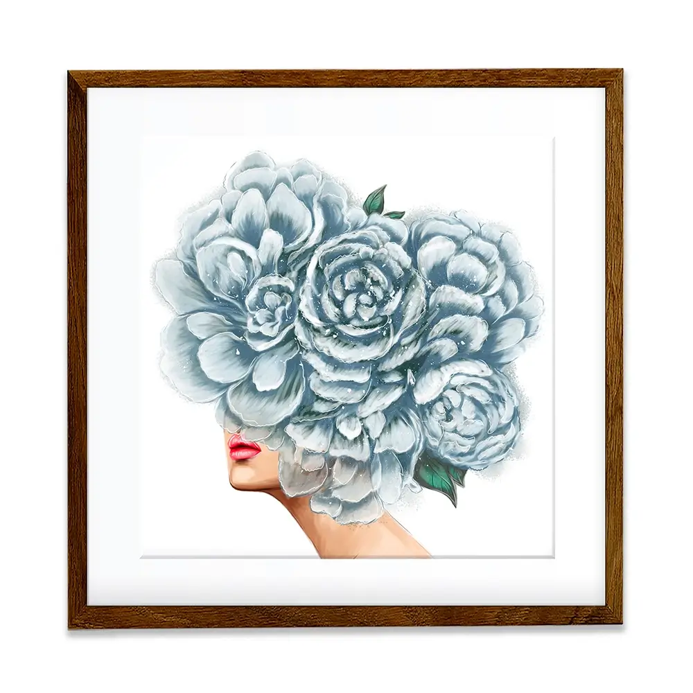 Floral Head Square Framed Art Print Floral Head Square Framed Art Print wall art product O.Tyshchenko / Shutterstock