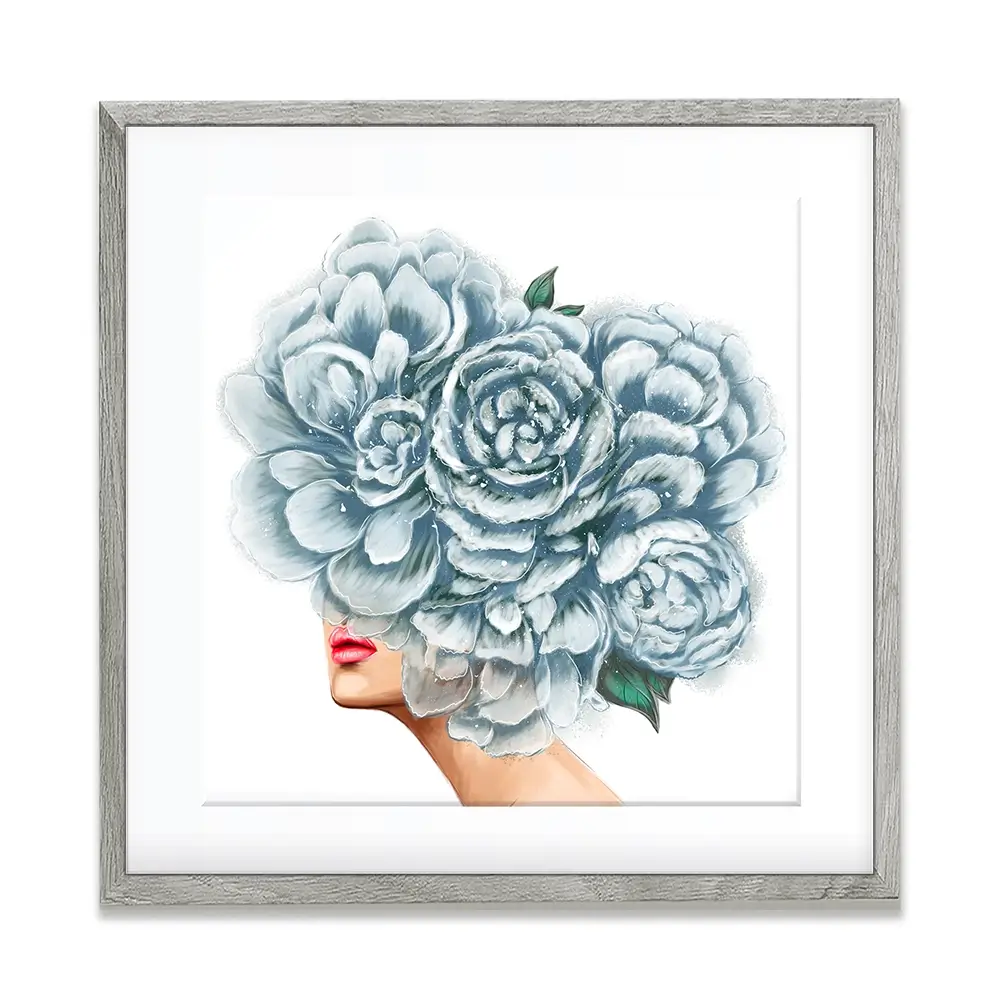 Floral Head Square Framed Art Print Floral Head Square Framed Art Print wall art product O.Tyshchenko / Shutterstock