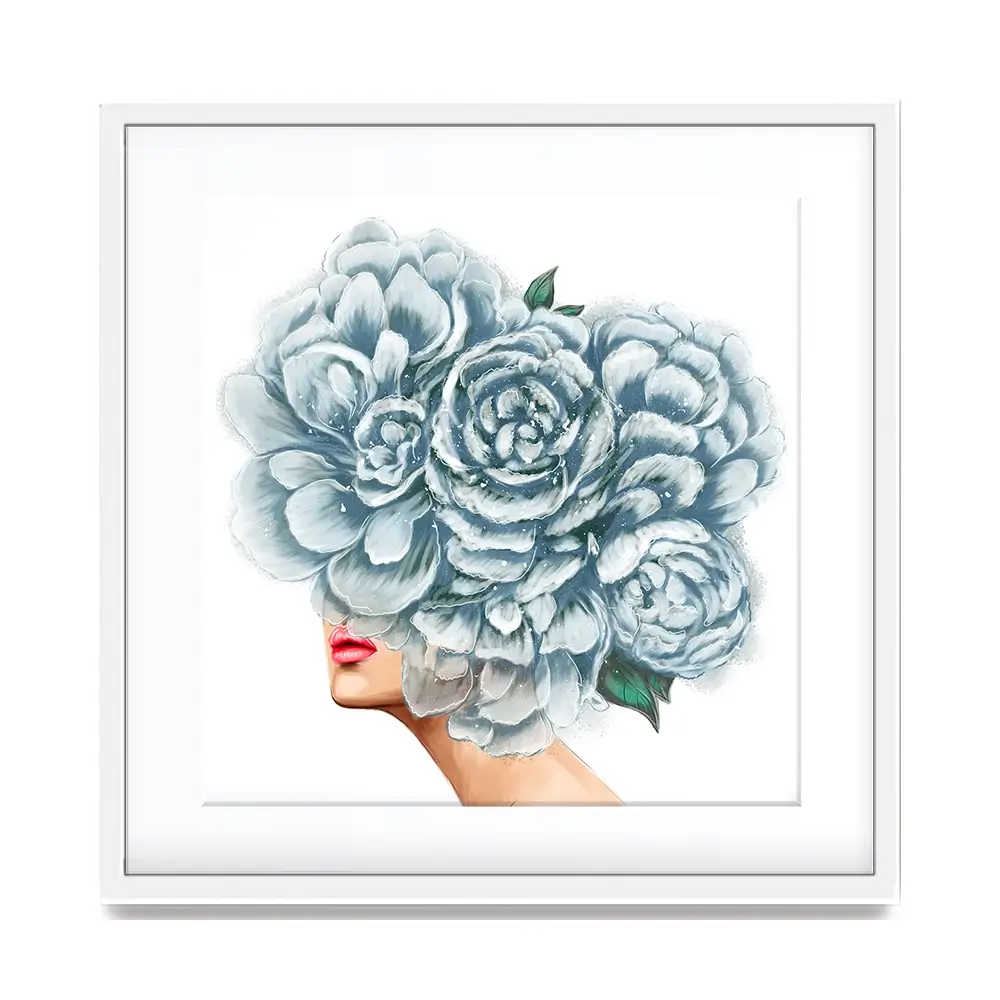 Floral Head Square Framed Art Print Floral Head Square Framed Art Print wall art product O.Tyshchenko / Shutterstock