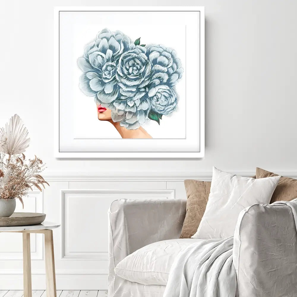 Floral Head Square Framed Art Print Floral Head Square Framed Art Print wall art product O.Tyshchenko / Shutterstock
