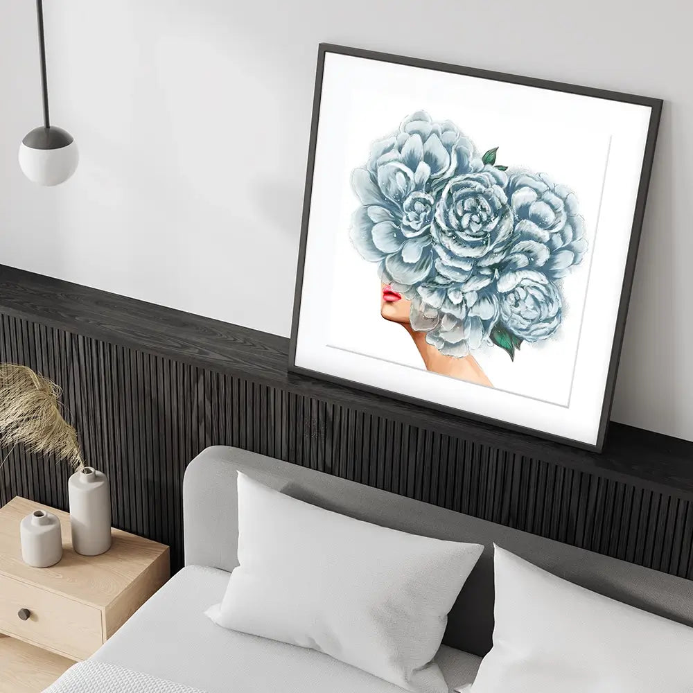 Floral Head Square Framed Art Print Floral Head Square Framed Art Print wall art product O.Tyshchenko / Shutterstock