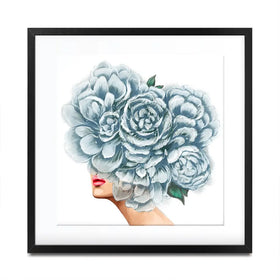 Floral Head Square Framed Art Print Floral Head Square Framed Art Print wall art product O.Tyshchenko / Shutterstock