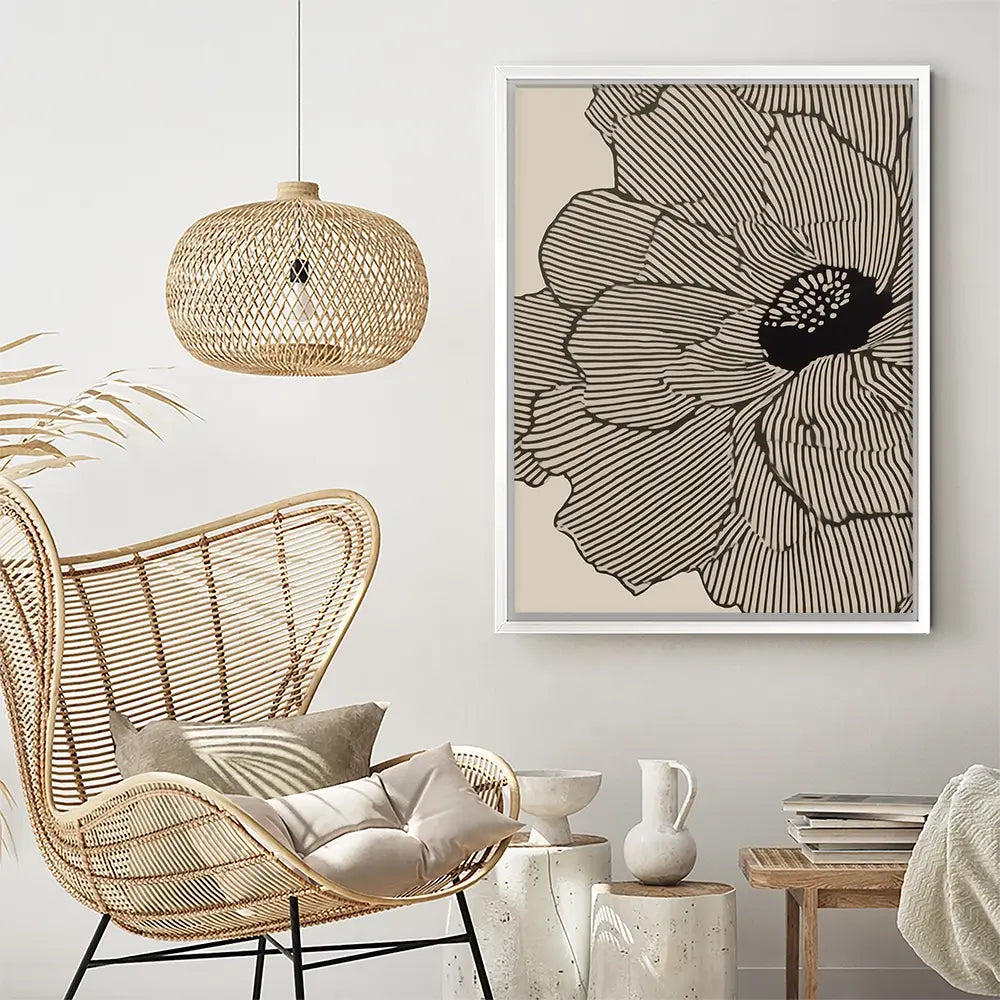 Floral Lines Canvas Print Floral Lines Canvas Print wall art product IAmHomeStudio