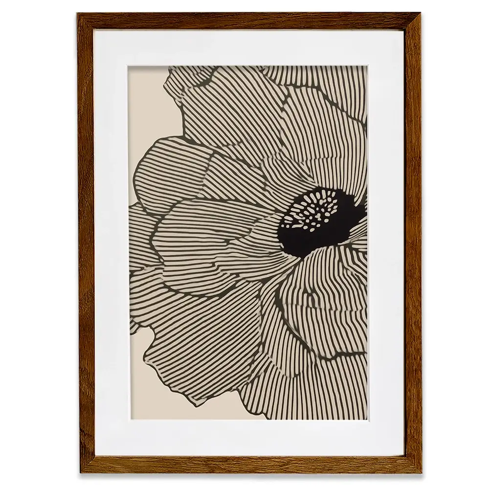 Floral Lines Framed Art Print Floral Lines Framed Art Print wall art product IAmHomeStudio