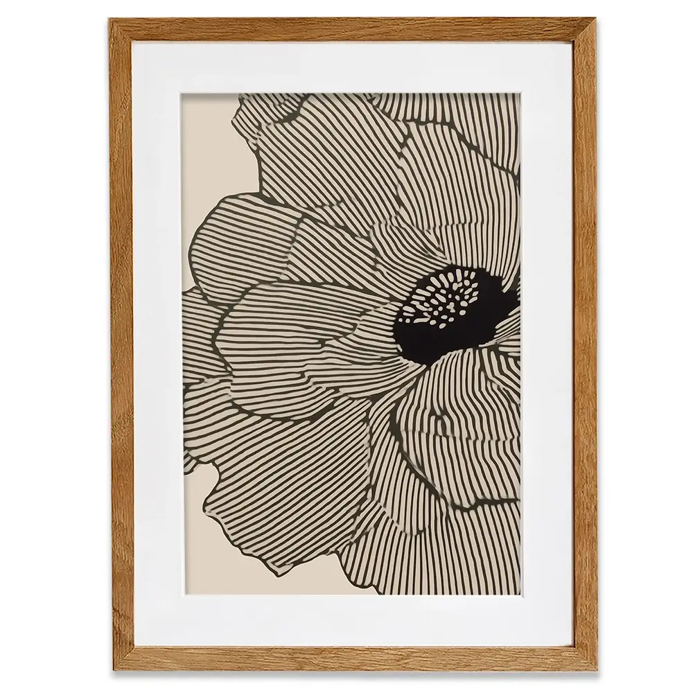 Floral Lines Framed Art Print Floral Lines Framed Art Print wall art product IAmHomeStudio