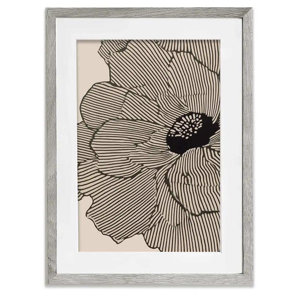 Floral Lines Framed Art Print Floral Lines Framed Art Print wall art product IAmHomeStudio