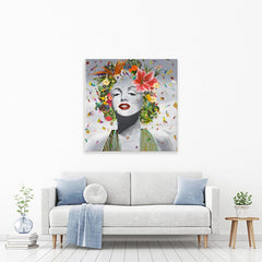 Floral Marilyn Canvas Print wall art product Liz Pangrazi Art
