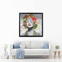 Floral Marilyn Canvas Print wall art product Liz Pangrazi Art