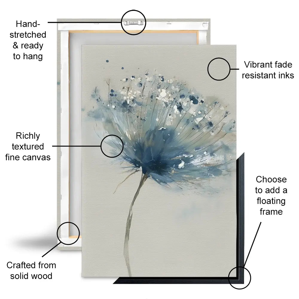 Floral Rising Canvas Print Floral Rising Canvas Print wall art product Chromatic Storm Studio