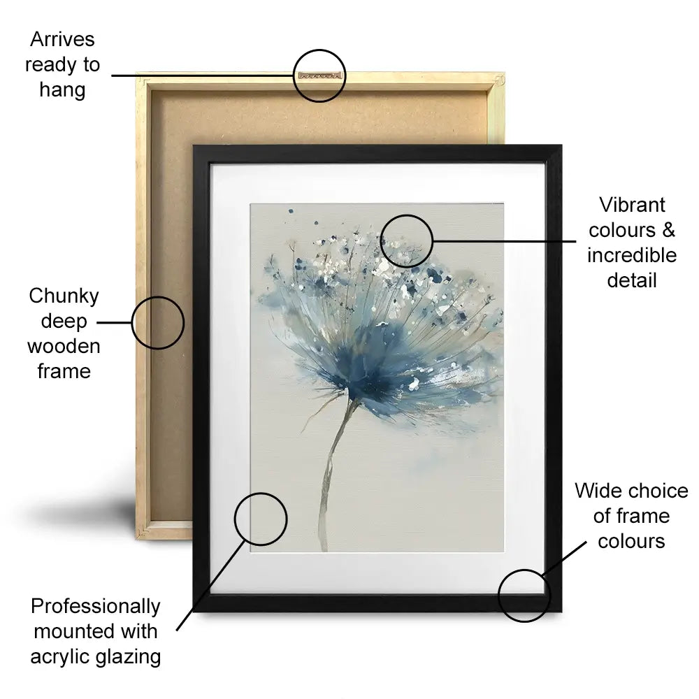 Floral Rising Framed Art Print Floral Rising Framed Art Print wall art product Chromatic Storm Studio