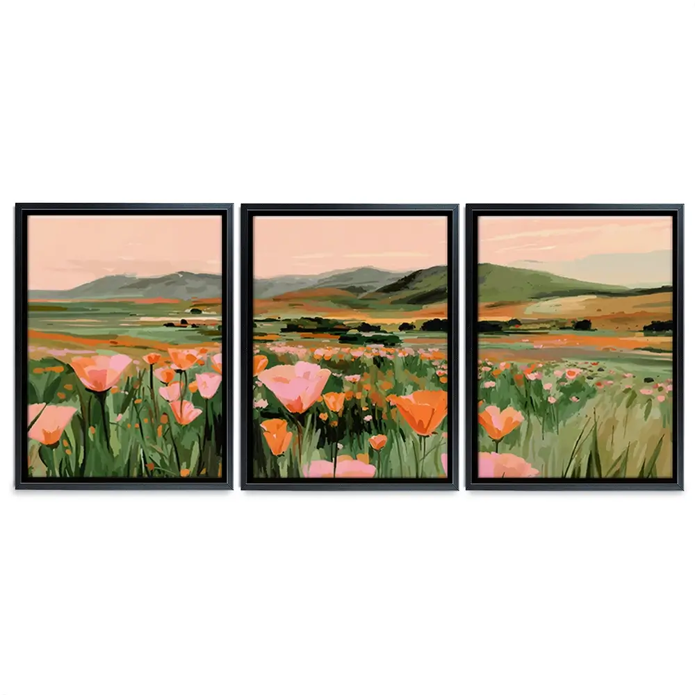 Floral Spread Trio Canvas Print Floral Spread Trio Canvas Print wall art product IAmHomeStudio