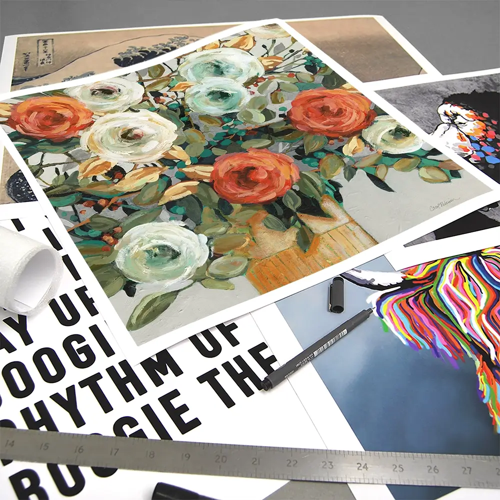 Floral Warmth Square Art Print Floral Warmth Square Art Print wall art product Carol Robinson