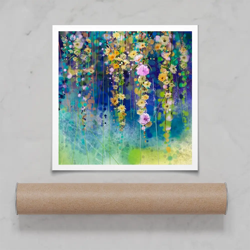 Floral Watercolour Square Art Print Floral Watercolour Square Art Print wall art product pluie_r / Shutterstock
