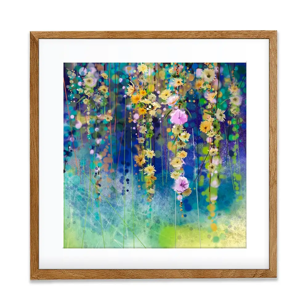 Floral Watercolour Square Framed Art Print Floral Watercolour Square Framed Art Print wall art product pluie_r / Shutterstock