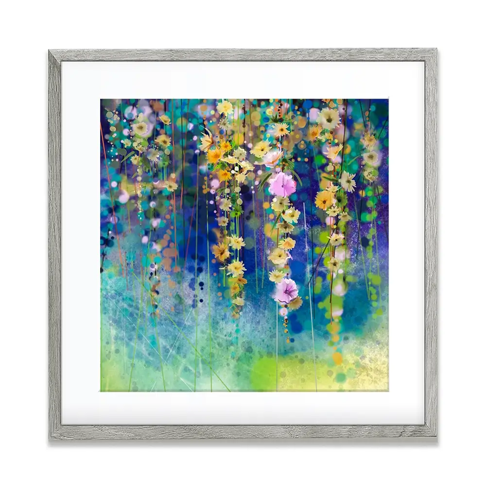 Floral Watercolour Square Framed Art Print Floral Watercolour Square Framed Art Print wall art product pluie_r / Shutterstock