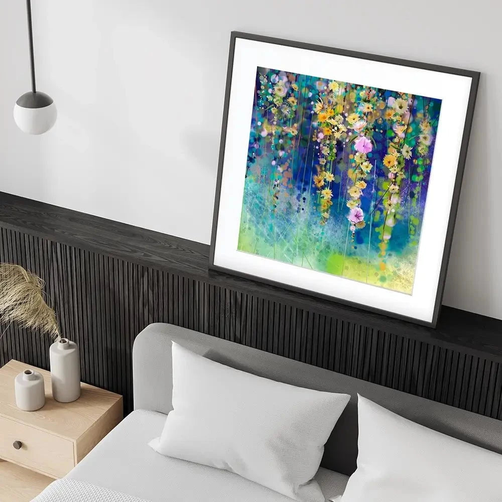 Floral Watercolour Square Framed Art Print Floral Watercolour Square Framed Art Print wall art product pluie_r / Shutterstock