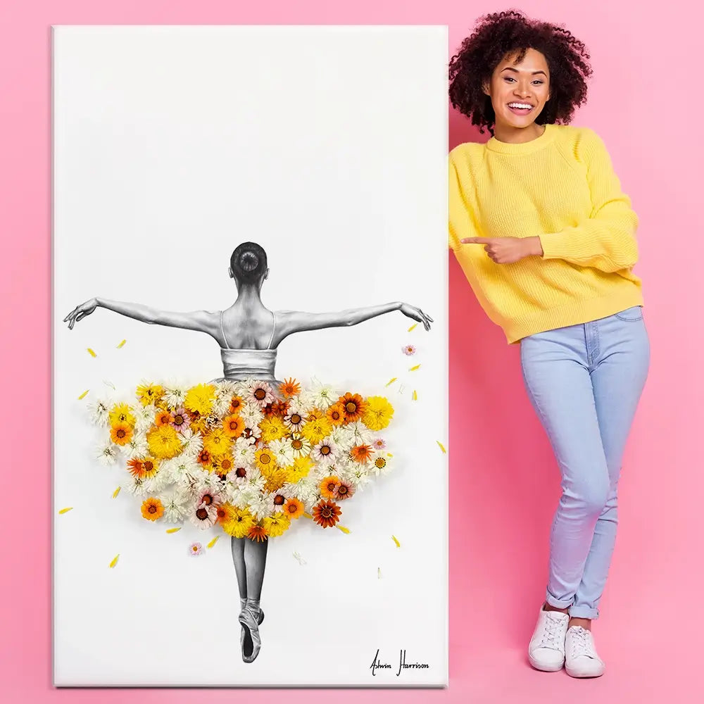 Flower Ballerina Oversized Canvas Print Flower Ballerina Oversized Canvas Print wall art product Art Print Shop