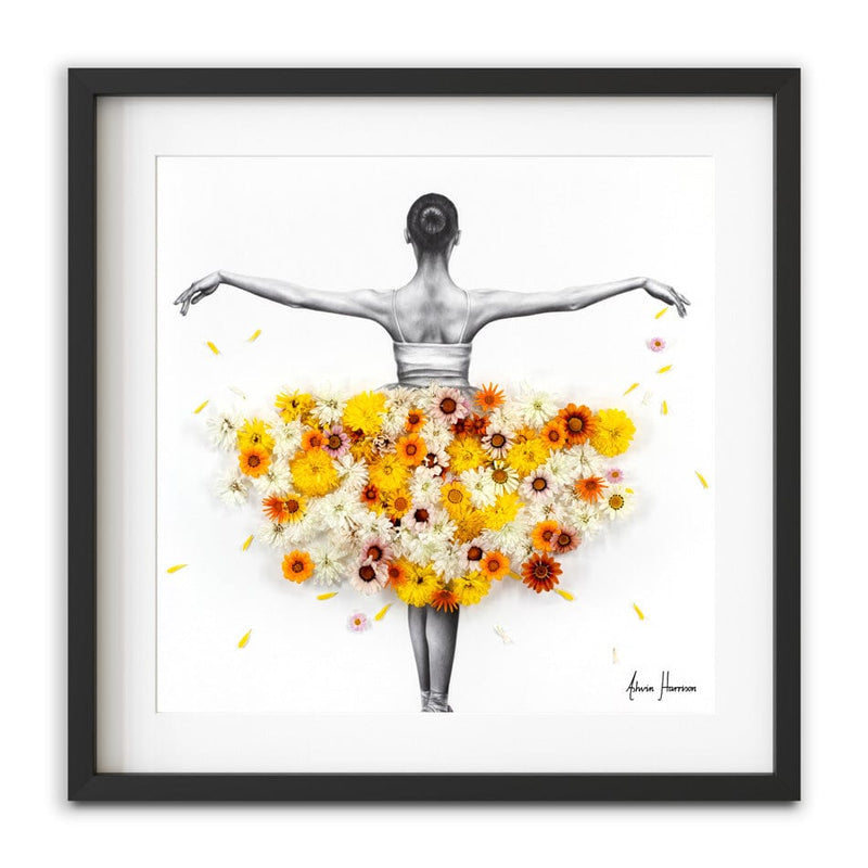 Flower Ballerina Square Framed Art Print wall art product Ashvin Harrison