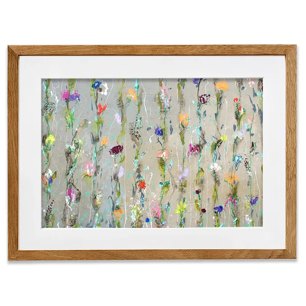 Flower Chain Framed Art Print Flower Chain Framed Art Print wall art product Studio Paint-Ing