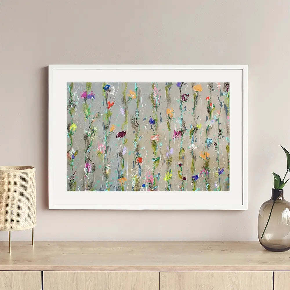 Flower Chain Framed Art Print Flower Chain Framed Art Print wall art product Studio Paint-Ing