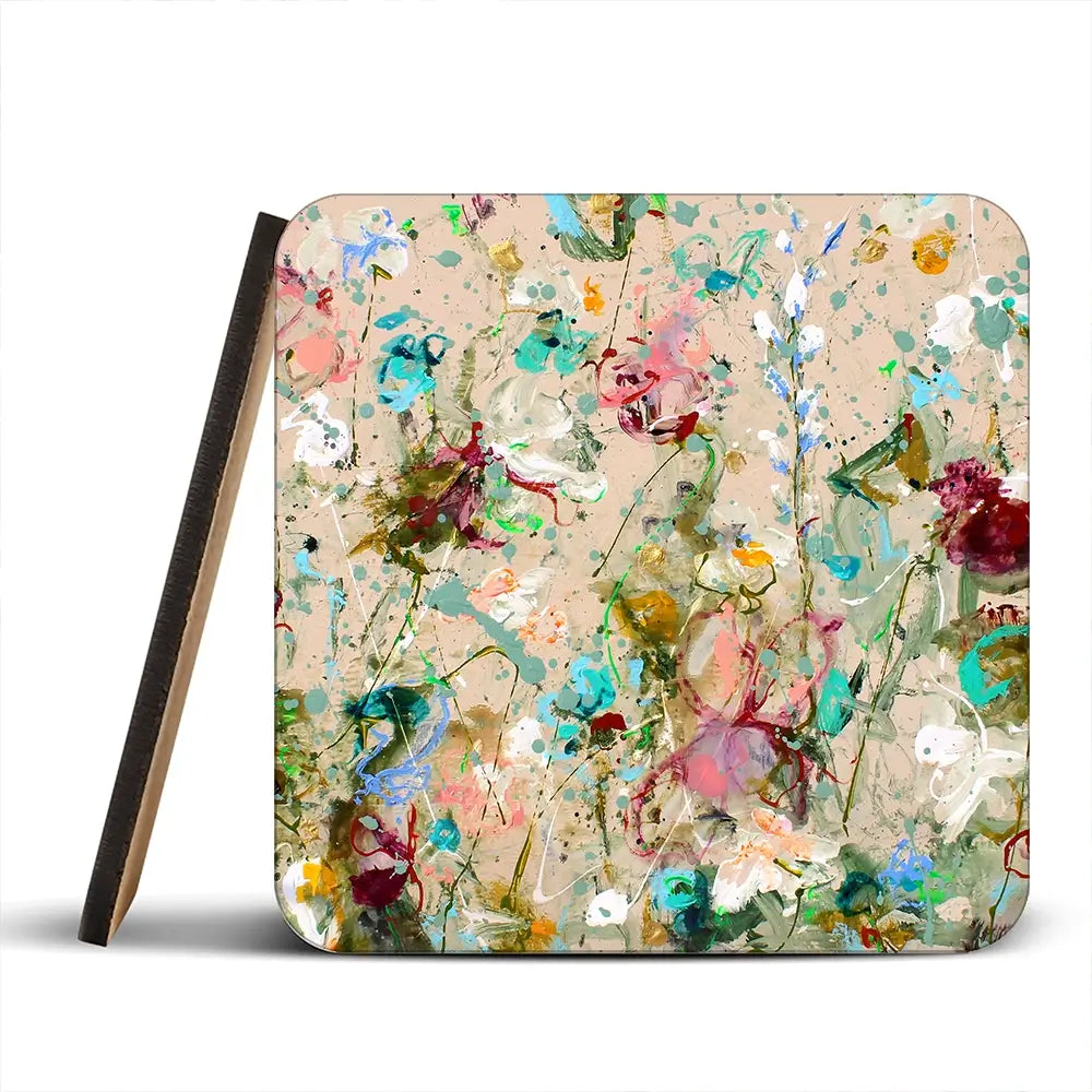 Flower Feeling Coaster Set Flower Feeling Coaster Set wall art product Art Print Shop