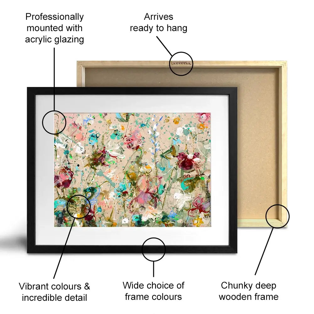 Flower Feeling Framed Art Print Flower Feeling Framed Art Print wall art product Studio Paint-Ing