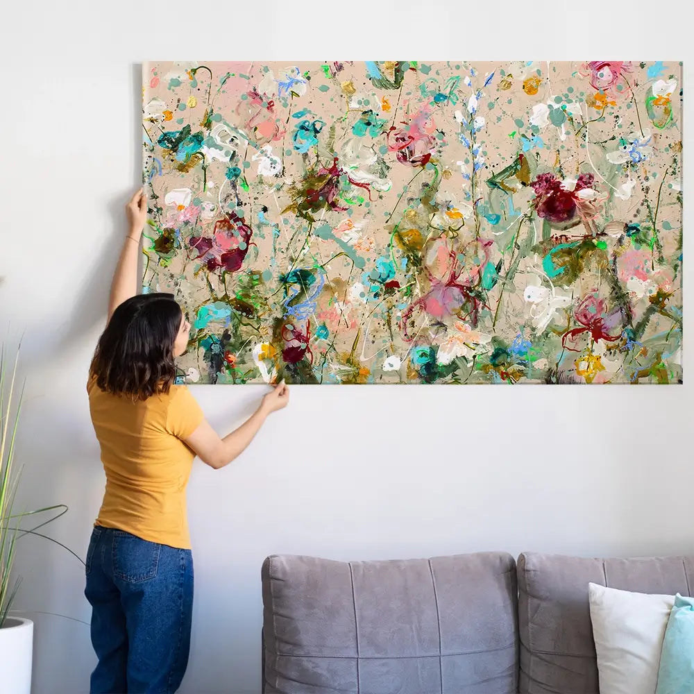 Flower Feeling Oversized Canvas Print Flower Feeling Oversized Canvas Print wall art product Art Print Shop