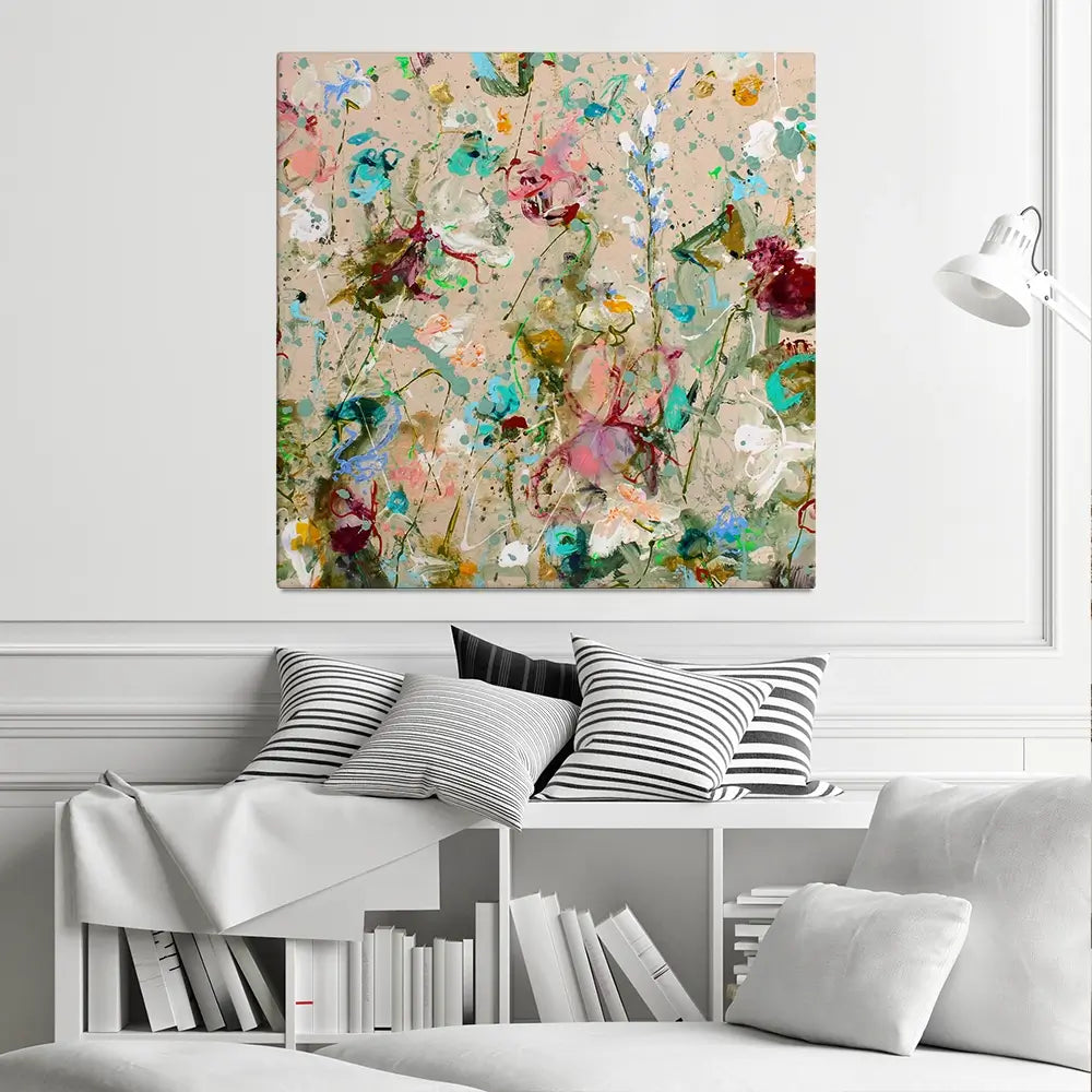 Flower Feeling Square Canvas Print Flower Feeling Square Canvas Print wall art product Art Print Shop