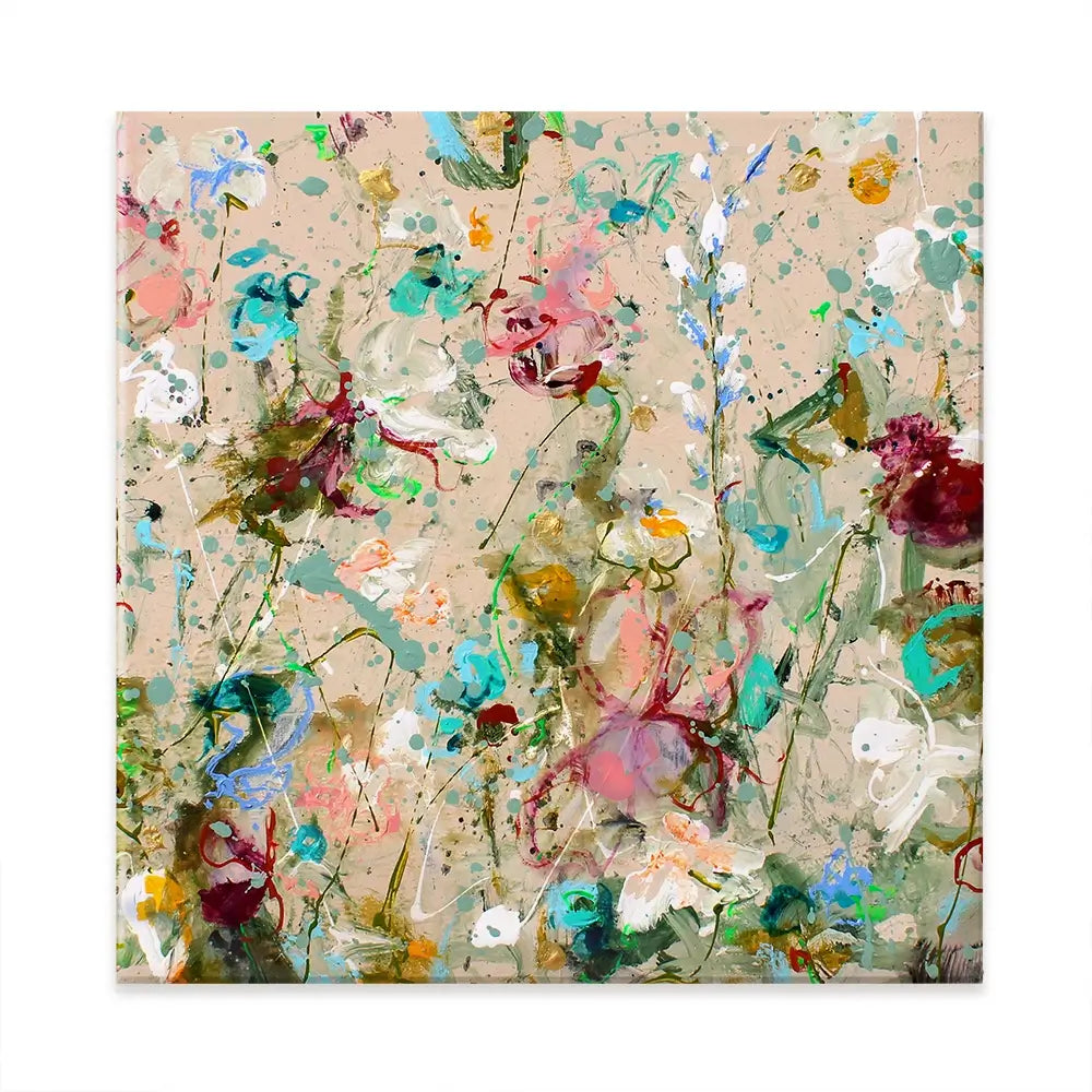 Flower Feeling Square Canvas Print Flower Feeling Square Canvas Print wall art product Art Print Shop