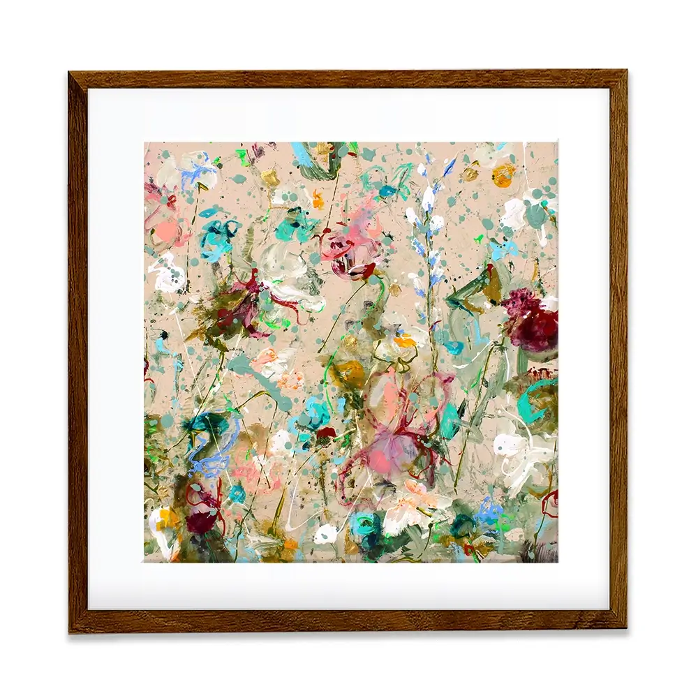 Flower Feeling Square Framed Art Print Flower Feeling Square Framed Art Print wall art product Art Print Shop